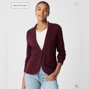 J.Crew School Boy Midnight Burgundy Sweater Blazer Size XS NWT SOLD OUT!!!